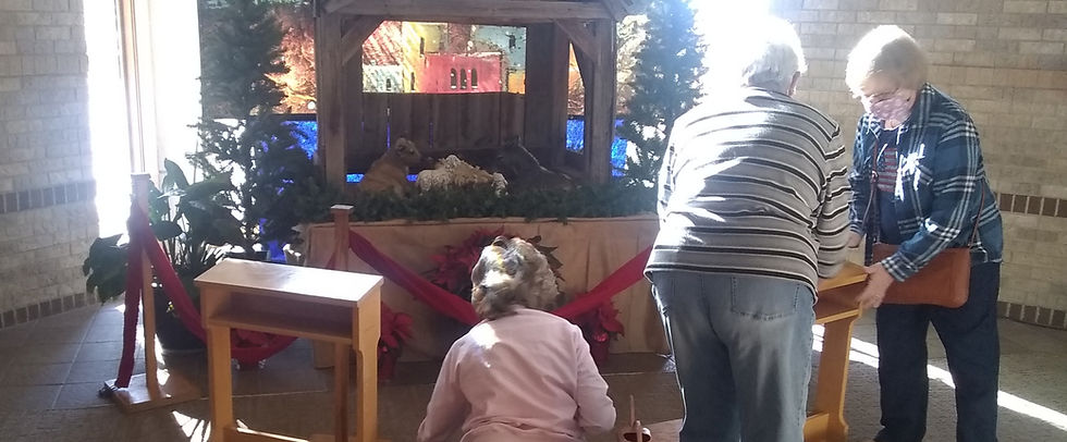 A group of adults in sacrament preparation